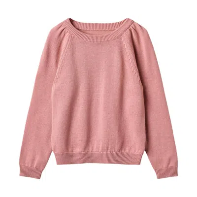Wheat Kids' Girls Mira Rose Knit Sweater In Pink