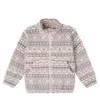 Wheat Helge Jacquard Fleece Jacket In Neutral