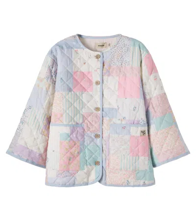 Wheat Kids' Inaja Quilted Patchwork Cotton Jacket In Multi