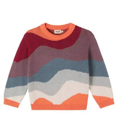Wheat Kids' Pullover Knud Aus Baumwoll-jacquard In Multi