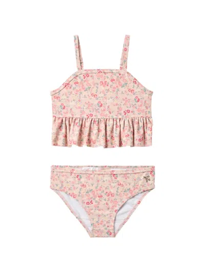 Wheat Kids' Laerke Floral-print Bikini In Pink