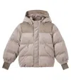 Wheat Mads Corduroy Puffer Jacket In Gray