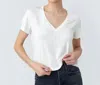 Wheat Manhattan Short Sleeve Tee Top In White In White