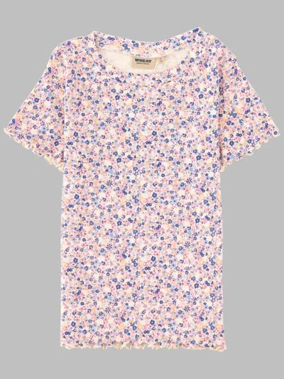 Wheat Mini Ribbed Short Sleeve T-shirt In Pink