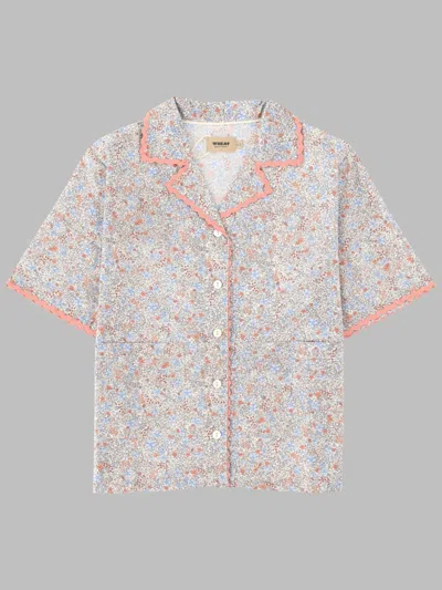 Wheat Mini Short Sleeve Thece Vilma Shirt In Grey
