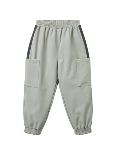 Wheat Kids' Minno Panelled Track Pants In Green