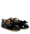 Wheat Rosen Patent Leather Mary Jane Flats In Black