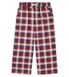Wheat Sasha Checked Cotton Pants In Blue