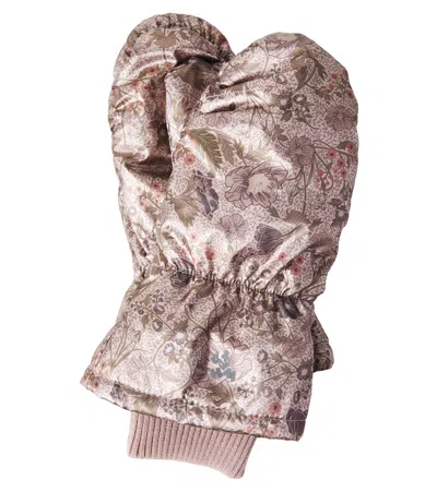 Wheat Skiski Floral Ski Mittens In Pink