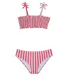 Wheat Striped Bikini In Red