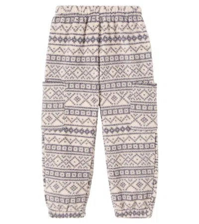 Wheat Kids' Suun Jacquard Fleece Sweatpants In Neutral