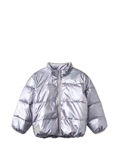 Wheat Kids' Ullu Puffer Jacket In Silver