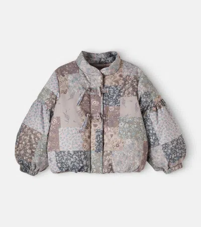Wheat Zallie Colorblocked Floral Puffer Jacket In Multicoloured