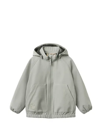Wheat Kids' Zip-up Hooded Jacket In Gray