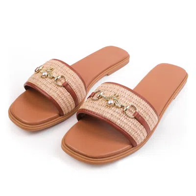 Where's That From Wheres That From Women's Where's Harmony Flat Sandals In Tan