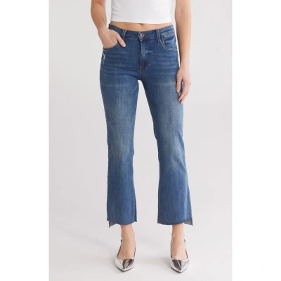 Whetherly Savannah High Waist Step Hem Flare Leg Jeans In Medium Liousburg