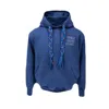 While We're Awake Women's Braid On Braid Dark Blue Hoodie In Blue