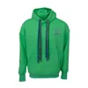 While We're Awake Women's Dark Multi String Green Hoodie In Green