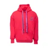 While We're Awake Women's Dark Multi String Red Hoodie In Red