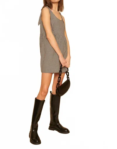Whimsy + Row Kate Mini Dress In Black / White In Brown
