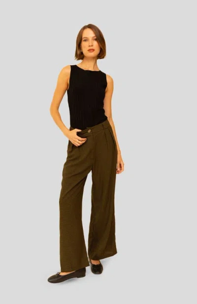 Whimsy + Row Leanna Pant In Hunter Gingham