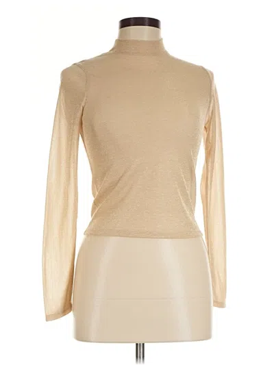 Pre-owned Whimsy + Row Long Sleeve Turtleneck In Gold