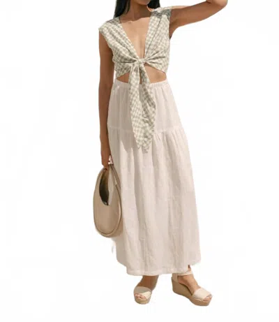 Whimsy + Row Women's Millie Skirt In Coconut Linen In White