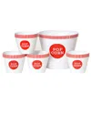 Whirley Pop Colored Rim Popcorn Bucket Set In White