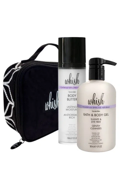 Whish Beauty Lavender Bath & Body Gel And Body Butter Set In Transparent
