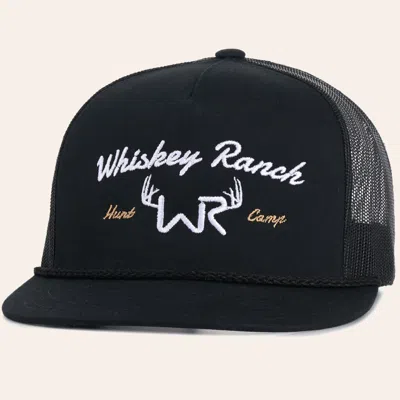 Whiskey Bent Hat Co. Black Hunt Club Logo Cap