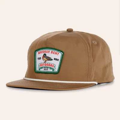 Whiskey Bent Hat Co. Brown The Woody Patch Flat Bill Trucker Cap
