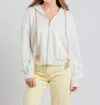 Whisper Debbie Rainbow Tie Hoodie In Ice Water In White