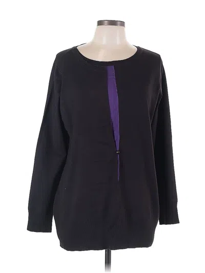 Pre-owned Whisper Knit By Louis Dell'olio Pullover Sweater In Black