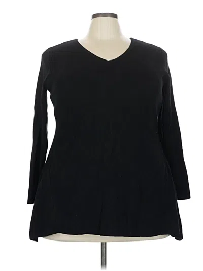Pre-owned Whisper Knit By Louis Dell'olio Pullover Sweater In Black