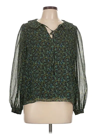 Pre-owned Whistles 3/4 Sleeve Blouse In Green