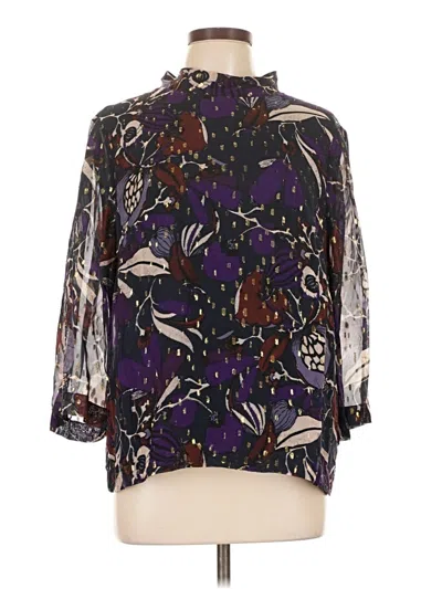 Pre-owned Whistles 3/4 Sleeve Blouse In Purple