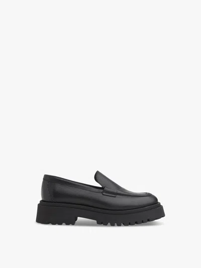 Whistles Womens Black Aerton Platform Leather Loafers