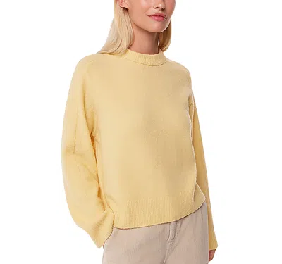 Whistles Alana Wool Mix Crew Neck In Yellow
