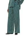 Whistles Alex Striped Pants In Green/mulit