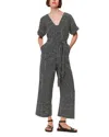 Whistles Angled Stripe Jumpsuit In Black/white