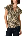 Whistles Animal Spot Printed Blouse In Leopard Print