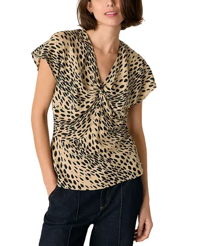 Whistles Animal Spot Printed Blouse In Leopard Print