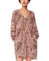 Whistles Womens Multi-coloured Animal Swirl Cocoon Woven Mini Dress In Pink/multi