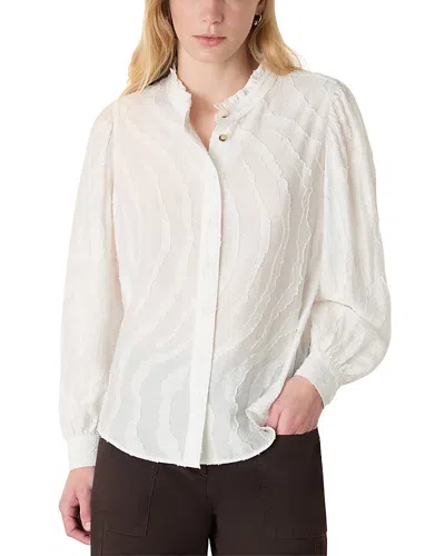 Whistles Animal Textured Shirt In White