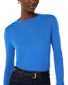 Whistles Annie Sparkle Crewneck Top In Blue