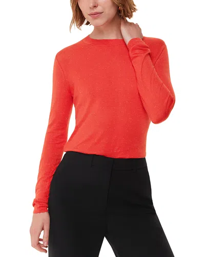 Whistles Annie Sparkle Crewneck Top In Red