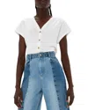 Whistles Aubrie Button Through Top In White