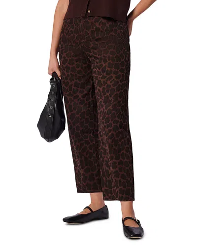 Whistles Womens Multi-coloured Leopard-print Barrel-leg Jean In Animal Print