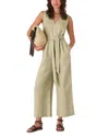 Whistles Womens Belted Wide-leg Linen Jumpsuit Cream In Neutral