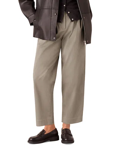 Whistles Bethany Barrel Leg Trousers In Taupe